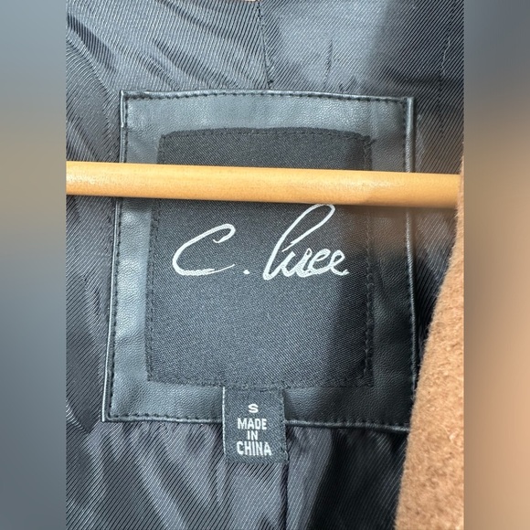 C. Luce Faux Leather Accent Coat - Picture 6 of 7